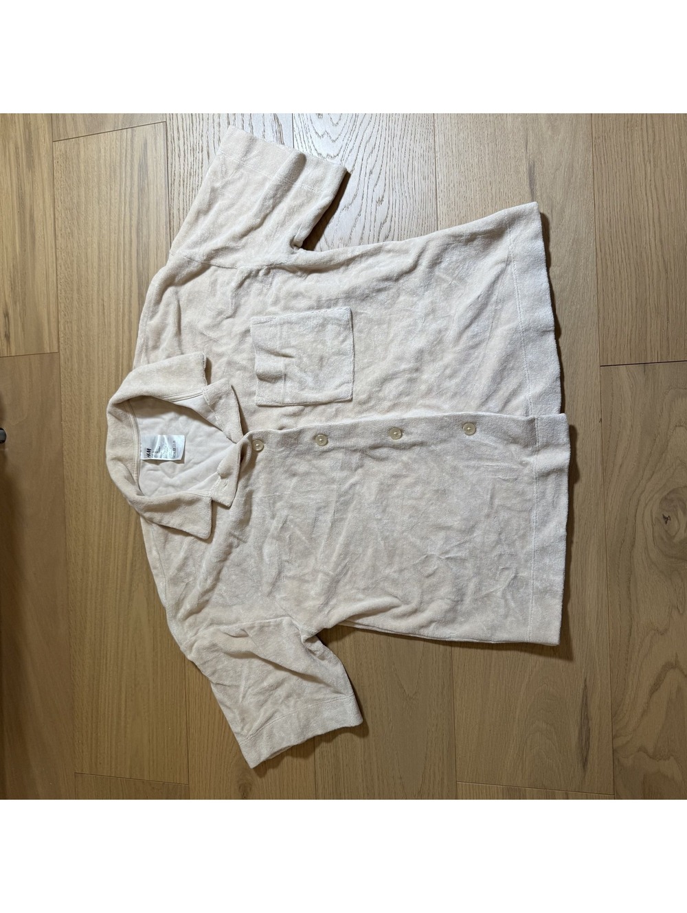 H&M Women's Cream Button-Up Shirt – Size M